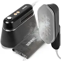 Duronic HS90 BK 2-in-1 Dampfbügeleisen | Bügeleisen und Dampfglätter | Reisebügeleisen mit 1200 W | 90 ml Wassertank | Faltbarer Griff
