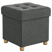 Songmics Hocker , grau , Maße (cm): B: 38 H: 40