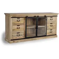 GINER Y COLOMER Sideboard Aurora aus Mangoholz, 85 cm x 180 cm x 45 cm