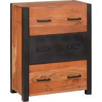 vidaXL Sideboard Braun 55 x 30 x 75 cm Massivholz Akazie