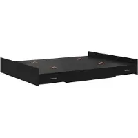 vidaXL Aufbewahrungsbettgestell Schwarz Eichen-Optik 140 x 190 cm