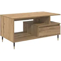 vidaXL Couchtisch Artisan-Eiche 90 x 49 x 45 cm Holzwerkstoff