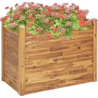 vidaXL Garten-Hochbeet 110 x 60 x 84 cm Massivholz Akazie