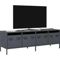vidaXL TV-Schrank Anthrazit 135x39x43,5 cm Kaltgewalzter Stahl