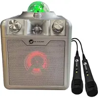 N-Gear Disco Star 710 Tragbarer Karaoke-Lautsprecher Silver