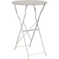 vidaXL Bistrotisch Beige Ø 50 x 71 cm Pulverbeschichteter Stahl