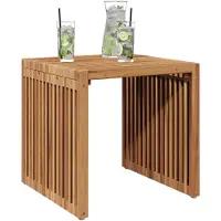 vidaXL Garten-Beistelltisch Braun 45 x 45,5 x 45,5 cm Massivholz Teak