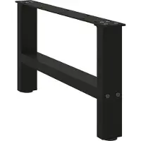 vidaXL Couchtischbeine Schwarz 2 Stk. 70x(30-31) cm Stahl