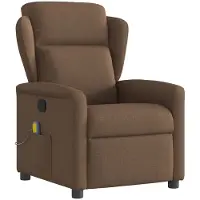 vidaXL Massagesessel Braun Stoff