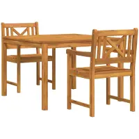 vidaXL Garten Essgruppe 3 stk. Braun Massivholz Akazie