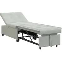 vidaXL Schlafsofa Hellgrau 194 x 67 x 82 cm Samt