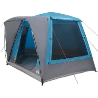 vidaXL Campingzelt 8 Personen Blau Polyester Wasserdicht