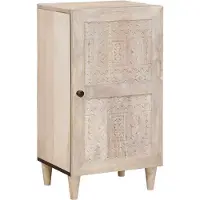 vidaXL Sideboard Bleached White 40 x 33 x 75 cm Massivholz Mango