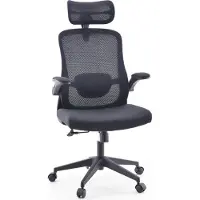 MyBuero Home Office Bürostuhl Vertuflex Schreibtischstuhl mit abklappbaren Armlehnen Stoff / Netzstoff Drehstuhl