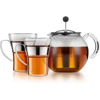Bodum Transparenter Stahl French Press - 1L & 0,35L (6 Stück)