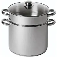 Baumalu Couscous-Topf - - Für alle Herdarten geeignet, inklusive Induktion - Geradliniger Edelstahl - 20 cm