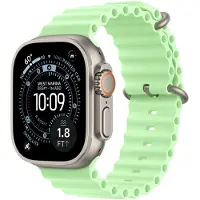 Apple Ocean Armband für Watch | 44/45/46/49 mm - Neon / Green Black Titanium