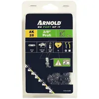 ARNOLD 3/8 Zoll 1,5 mm Kettensägekette – 56 Treibglieder – halbrunde Schneide