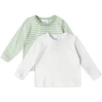 Stellou & Friends Langarmshirt-Set 2er Pack in mint, weiß | Gr.: 74/80