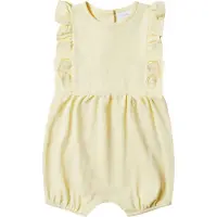 Stellou & Friends Jumpsuit mit Rüschen in gelb | Gr.: 74/80