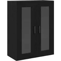 vidaXL Wandschrank Schwarz Eichen-Optik 69,5 x 34 x 90 cm