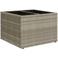vidaXL Gartensofa-set 10 stk. Hellgrau Poly-Rattan