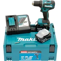 Makita Akku-Bohrschrauber "DDF485RFJ" inkl. 2 Akkus 18V/3Ah, Ladegerät und Koffer