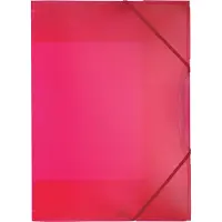 Folia Gummizugmappe A3 transp. rot
