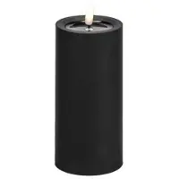 Konstsmide LED Kunststoffkerze sw Außen 1875-700 6h Timer D7 H15cm excl.2xAA IP44