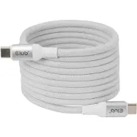 Club 3D CLUB3D USB-C Magnetic-Coil Cable White, 2 m, USB C, USB C, 0,48 Gbit/s, Weiß