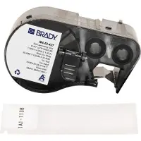 Brady M4-53-427, selbstlaminierendes Vinyl, Weiss/Transparent, 25.40 x 25.40(101.60) mm, permanent