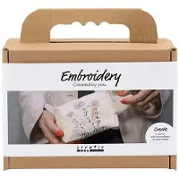 Creativ Company - Mini Craft Kit Embroidery - Make-up bag - cream (977859)