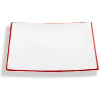 Gmundner Keramik Rubinroter Rand, Speiseteller Trend (26x26cm)