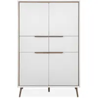 CALICOSY - Hochschrank 4 Türen und 2 Schubladen H140 cm - ARONA