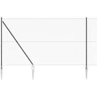 vidaXL Sechseckzaun mit Pfosten 25 x 1,6 m PVC-beschichteter Stahl