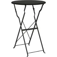 vidaXL Bistrotisch Anthrazit Ø 50 x 71 cm Pulverbeschichteter Stahl
