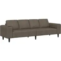 vidaXL Wohnzimmer Couch Dunkelgrau 250 x 77 x 76 cm