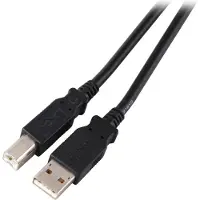 MediaRange USB-Kabel - USB 2.0 - USB-A Stecker - USB-B Stecker - 10 W - 480 Mbps - Vernickelt - 5.00 m - Rund - PVC - Schwarz - Label