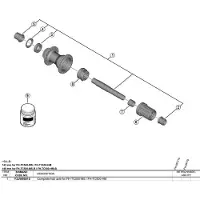 Shimano Fh-tc500-ms/fh-tc500-hm Nabenachse
