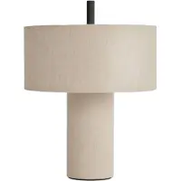 New Works LED Tischlampe Margin, dimmbar, creme / amber, für Wohn- / Esszimmer, Textil / Stoff / Seide, Skandinavisch, LED Tischlampe
