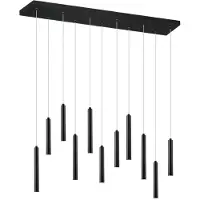 TRIO LED Hängelampe Tubular 115 cm 11 Lichtschwarz