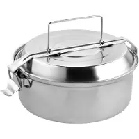 ORYX Edelstahl-Metall-Lunchbox mit 2 Tellern: 18 cm. Lunch-Box, Metall-Lunch-Box, Metall-Lebensmittel-Box, Metall-Lebensmittel-Halter,
