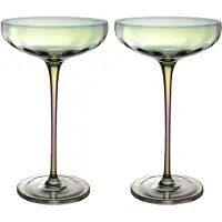 Intirilife Martini Cocktail Gläser mit Regenbogen Schimmer