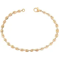 Faina Women Beaded Chain Link Bracelet in Rose Gold | Gr.: onesize