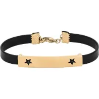 Faina Women Decorative Bar Bracelet in Gold Black | Gr.: onesize