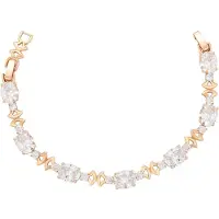 Faina Women Crystal-Studded Bracelet in Rose Gold White | Gr.: onesize