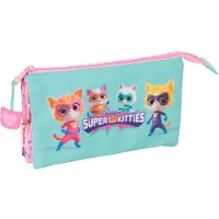 Safta Superkitties Allzwecktasche Superkitties Rosa Türkis 22 X 12 X 3 Cm