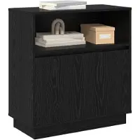 vidaXL LED-Sideboard Schwarz Eichen-Optik 71 x 34,5 x 75 cm
