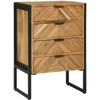 vidaXL Sideboard 50 x 35 x 75 cm Massivholz Akazie