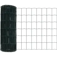 vidaXL Eurozaun 0,4 x 10 m PVC-beschichtetes Eisen Grün
